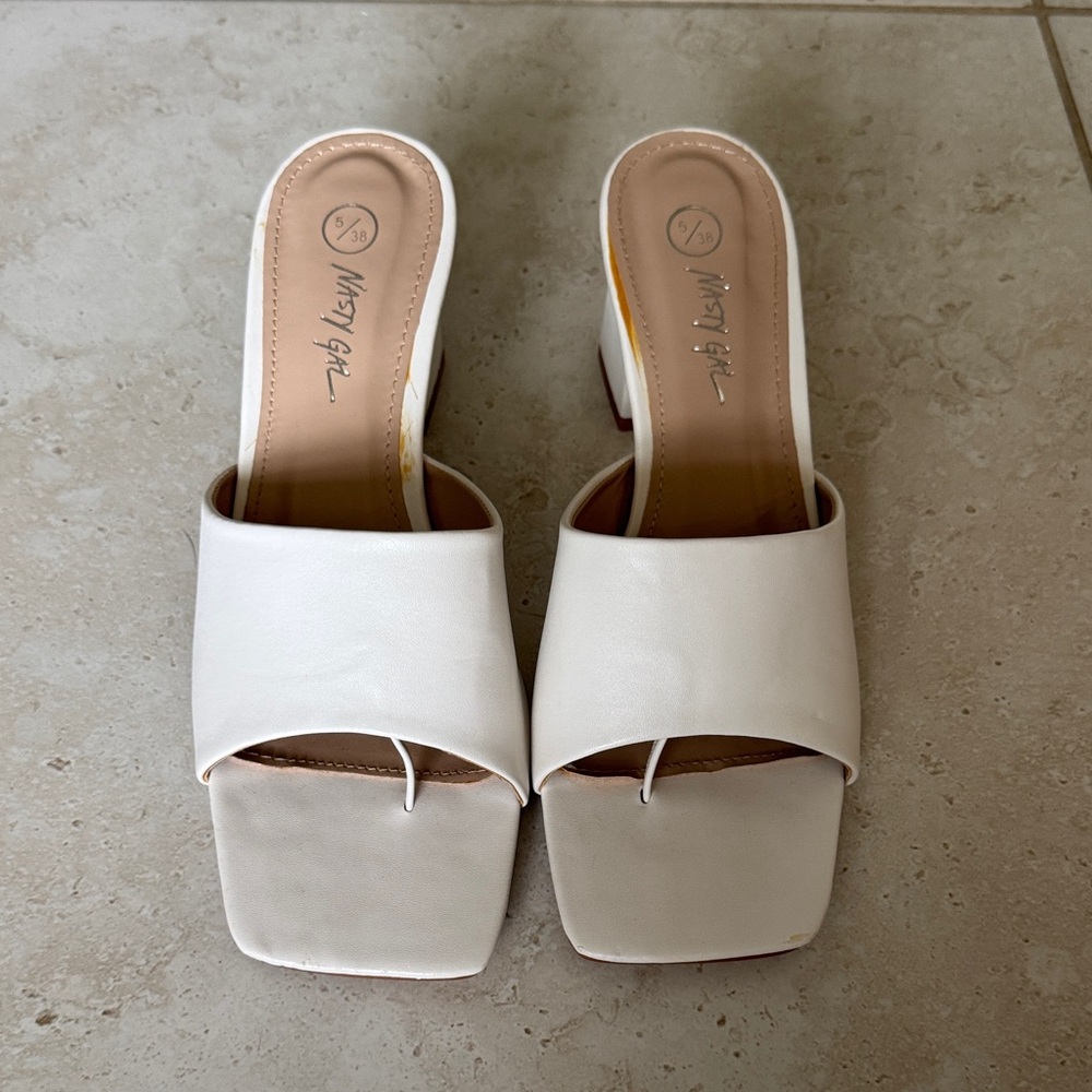Nasty Gal Square Toe Block Heels - Picture 2 of 4
